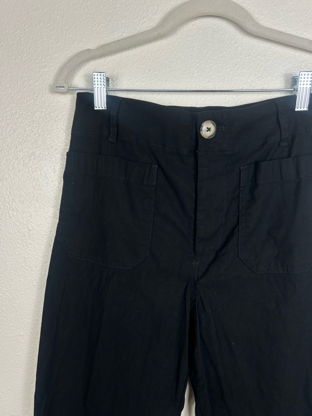 Anthropologie Maeve The Colette Crop Wide-Leg Pants Black Sz 28P - Picture 6 of 10